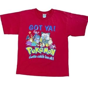 Vintage 2000 Pokémon Gotta Catch Em All Nintendo T Shirt‎ Size XL Youth Red Y2K
